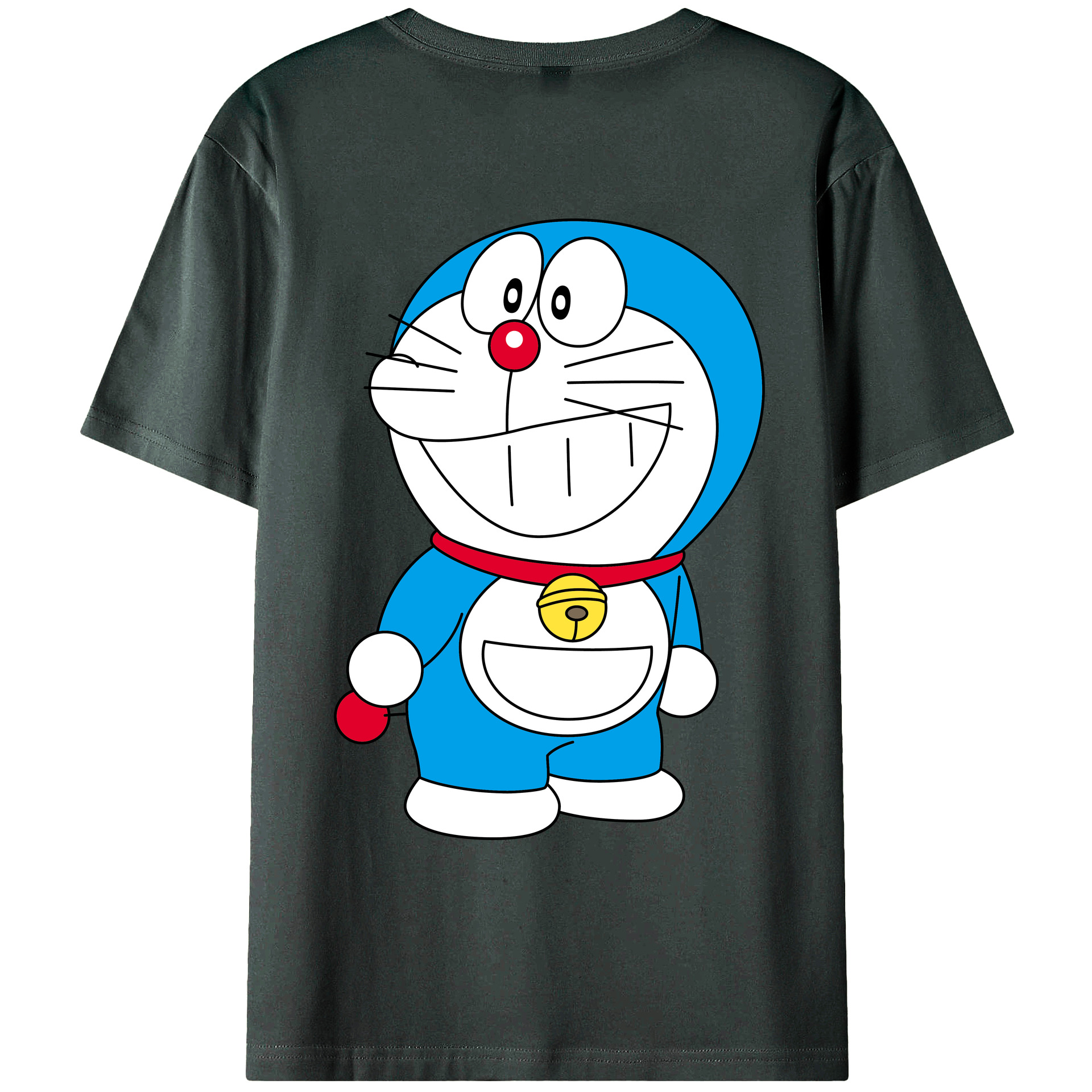 （画像用） ドラえもん Doraemon 綿100％ メンズ半袖Tシャツ（バックプリント） 通気性